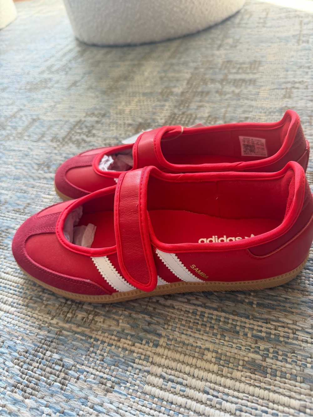 Adidas Women’s Samba Mary Jane Sneakers - Red & White - Picture 5 of 6